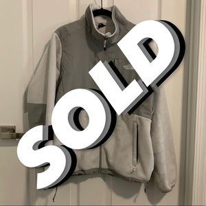 White and Grey North Face Jacket